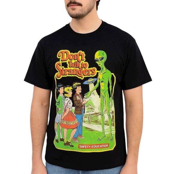 Threadless Other - Steven Rhodes‎ T Shirt Mens XL Alien UFO Funny Graphic Retro Streetwear Space